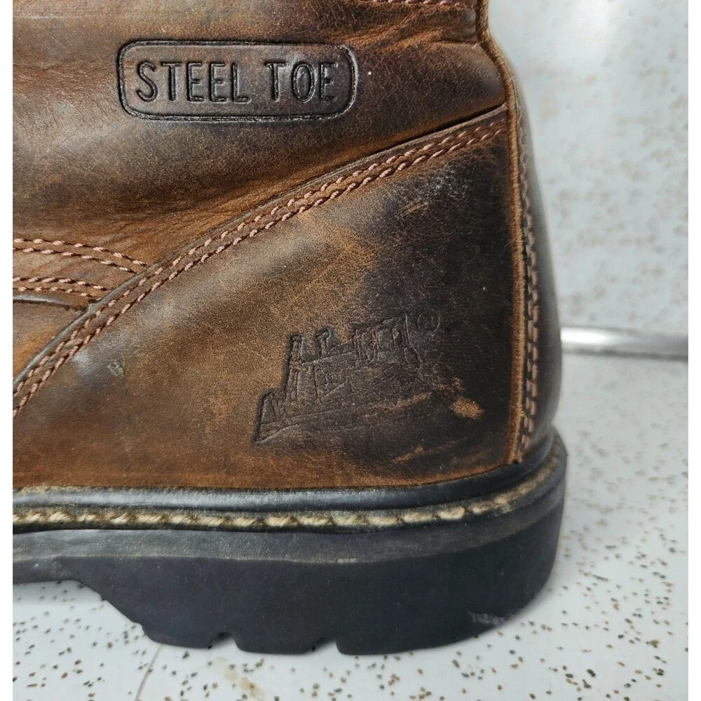 Men’s Caterpillar Steel Toe Work Combat Boots Size 10.5 ASTM F2413-11 Distressed